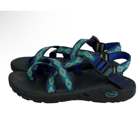 Chaco Shoes - Chaco Z Cloud 2 Sandals Aqua Blue/Black Hiking Comfort J105548 - WMNS Sz 9